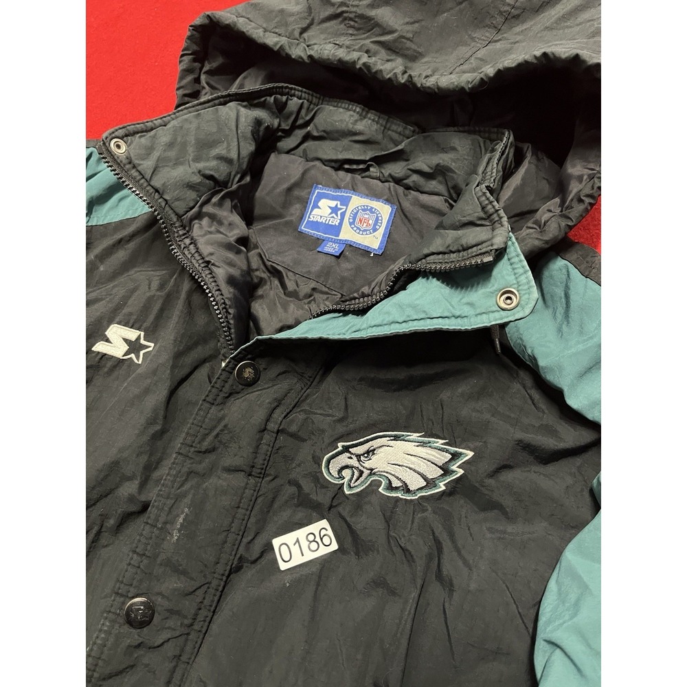 Men's‎ Size 2XL Starter NFL Philadelphia Eagles Sports Jacket Flaws See Pics